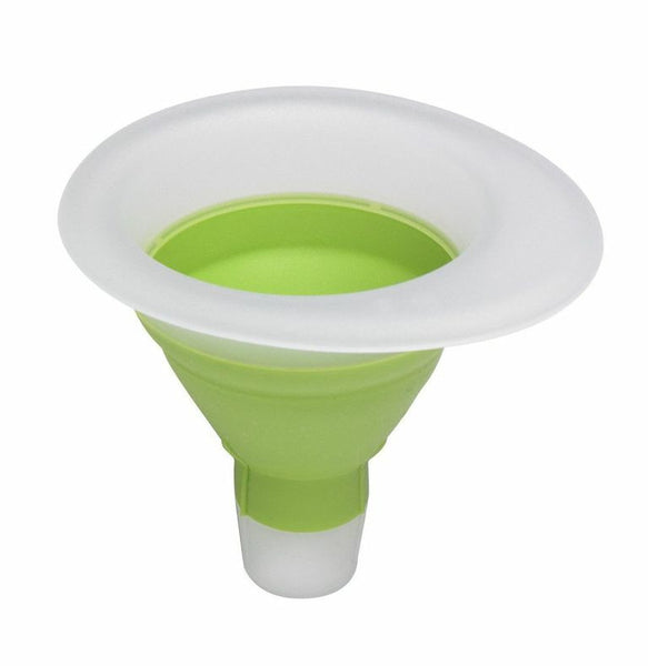 Collapsible mini funnel makes filling Really Little Green Pouch easy and mess-free