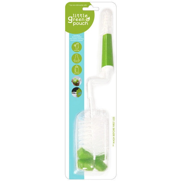 Little Green Pouch brush for cleaning reusable food pouches a.k.a. bottle brush