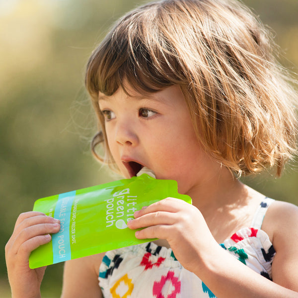 And toddlers love snacks from Little Green Pouch reusable food pouches